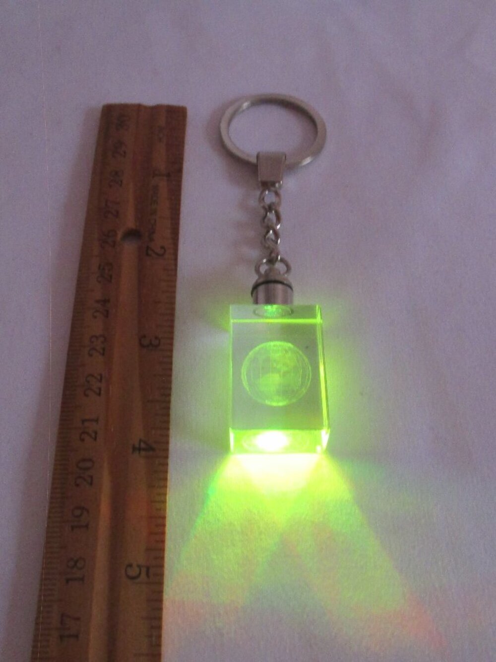 Earth Crystal Keychains with LED Light Display with Box - Picture 6 of 7